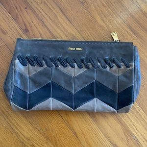 Miu Miu Auth Leather Clutch